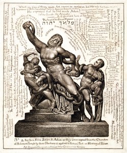 Le Laocoon comme Jéhovah avec Satan et Adam